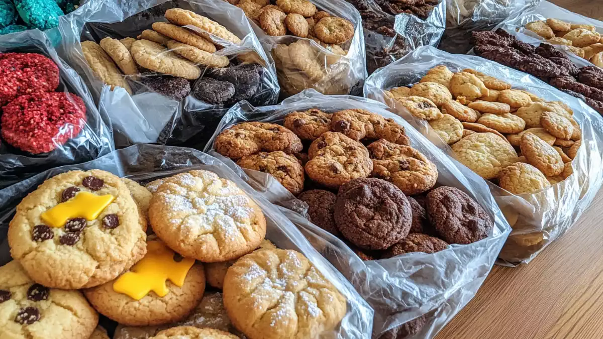 Assorted Cookie Bags on a Table