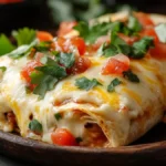 Jazz up frozen burrito with melted cheese and fresh toppings.