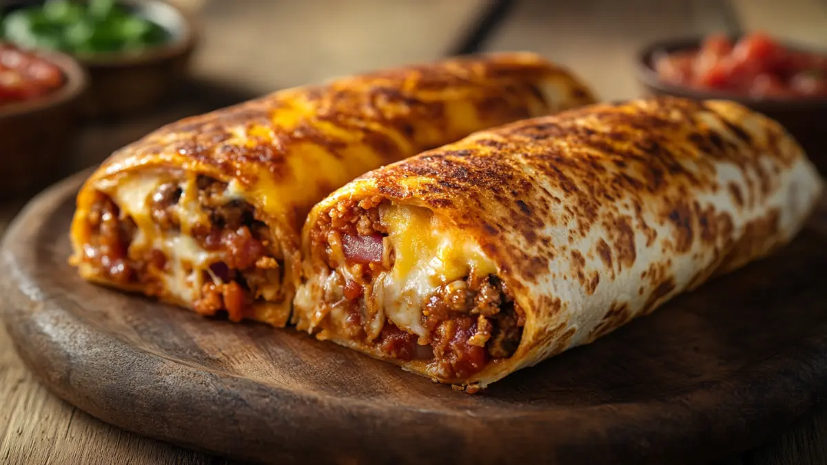 Best way cook frozen burritos with crispy texture and melted cheese.