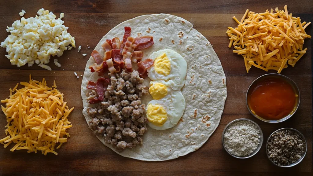 Ingredients for Egg Normous Burrito