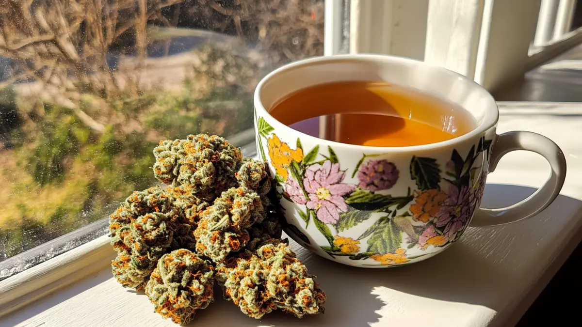 Cookies and cream strain with herbal tea for relaxation