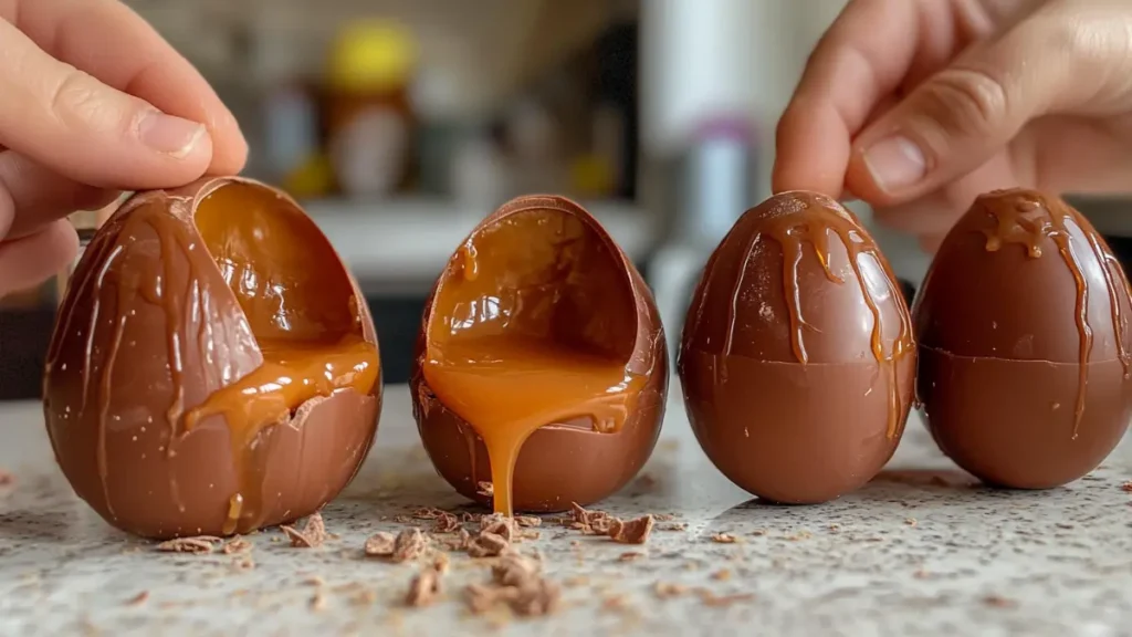 Chocolate eggs guide to making homemade caramel-filled chocolate eggs.